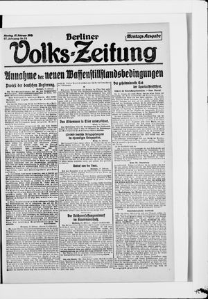 Berliner Volkszeitung vom 17.02.1919
