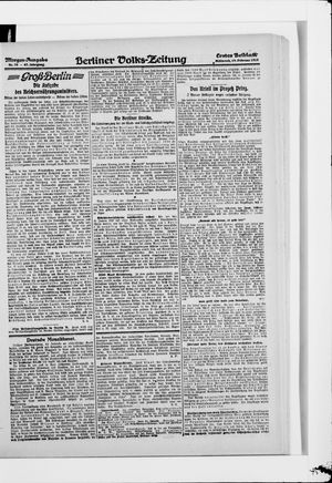 Berliner Volkszeitung on Feb 19, 1919