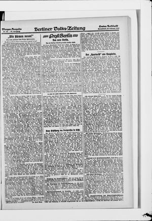 Berliner Volkszeitung on Feb 22, 1919