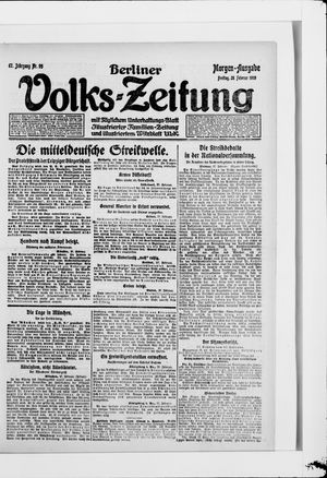 Berliner Volkszeitung on Feb 28, 1919