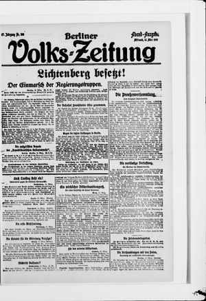 Berliner Volkszeitung vom 12.03.1919