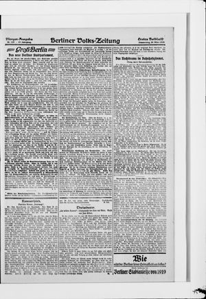 Berliner Volkszeitung vom 20.03.1919