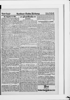 Berliner Volkszeitung vom 22.03.1919