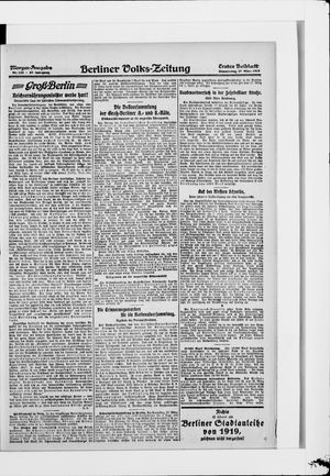Berliner Volkszeitung on Mar 27, 1919