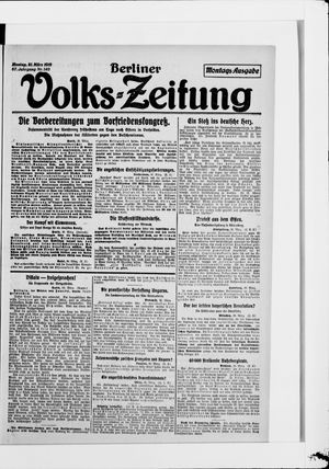 Berliner Volkszeitung on Mar 31, 1919
