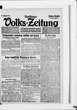 Berliner Volkszeitung on Apr 8, 1919