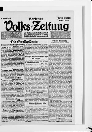 Berliner Volkszeitung on Apr 9, 1919
