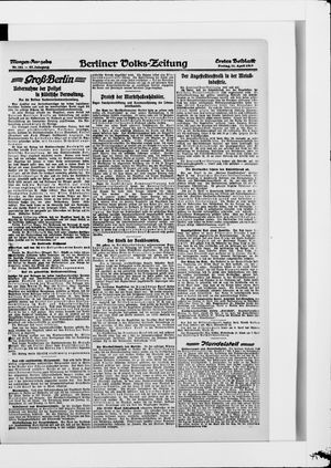 Berliner Volkszeitung on Apr 11, 1919