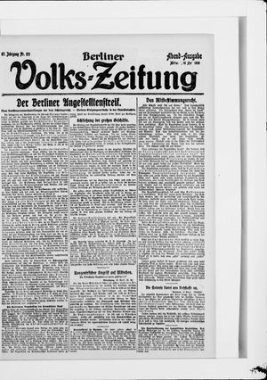 Berliner Volkszeitung on Apr 16, 1919