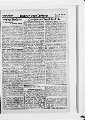 Berliner Volkszeitung vom 23.04.1919
