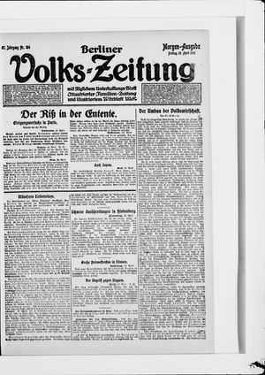 Berliner Volkszeitung vom 25.04.1919