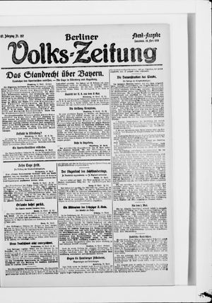 Berliner Volkszeitung vom 26.04.1919