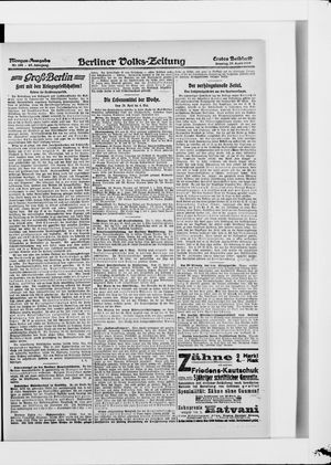 Berliner Volkszeitung vom 27.04.1919
