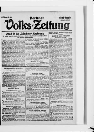 Berliner Volkszeitung on Apr 28, 1919