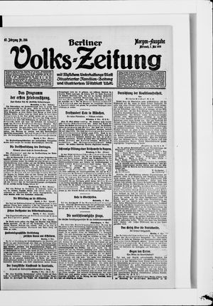 Berliner Volkszeitung vom 07.05.1919