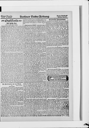 Berliner Volkszeitung on May 7, 1919