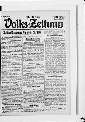 Berliner Volkszeitung vom 22.05.1919