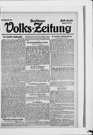 Berliner Volkszeitung on May 27, 1919