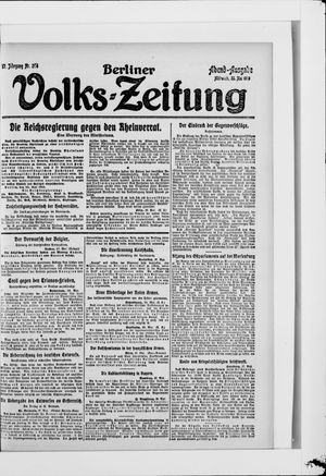Berliner Volkszeitung vom 28.05.1919