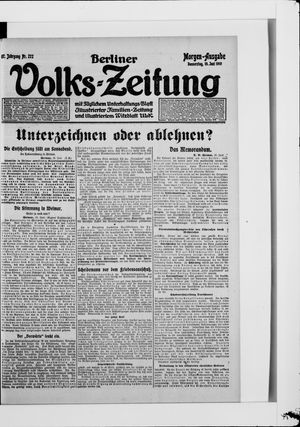Berliner Volkszeitung vom 19.06.1919