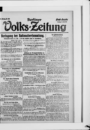Berliner Volkszeitung vom 24.06.1919