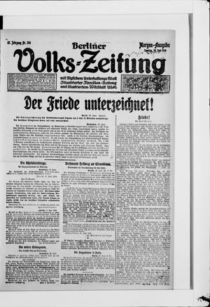 Berliner Volkszeitung vom 29.06.1919