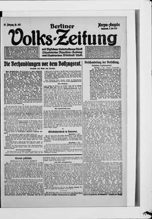 Berliner Volkszeitung on Jul 5, 1919