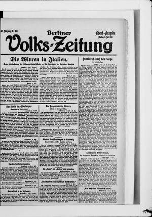 Berliner Volkszeitung vom 07.07.1919