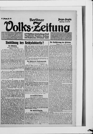 Berliner Volkszeitung vom 10.07.1919