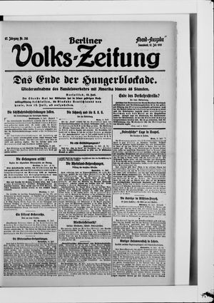 Berliner Volkszeitung vom 12.07.1919