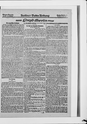 Berliner Volkszeitung vom 13.07.1919