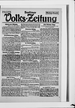 Berliner Volkszeitung vom 14.07.1919