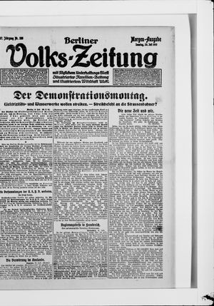 Berliner Volkszeitung vom 20.07.1919