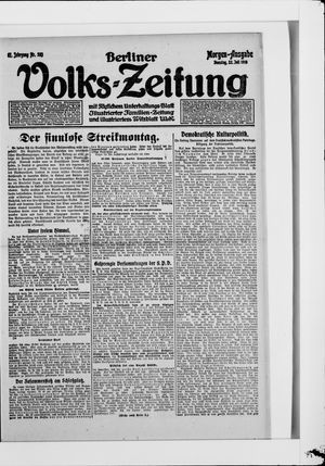 Berliner Volkszeitung vom 22.07.1919