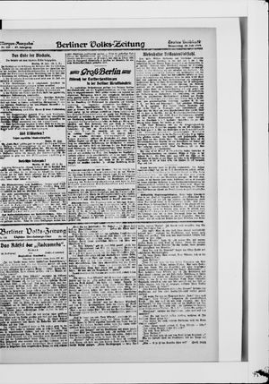 Berliner Volkszeitung on Jul 24, 1919