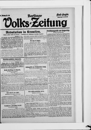 Berliner Volkszeitung on Jul 24, 1919
