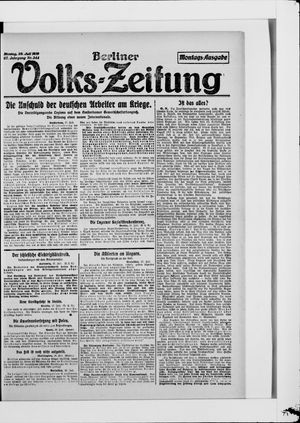 Berliner Volkszeitung vom 28.07.1919