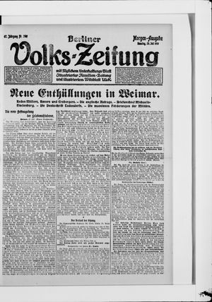Berliner Volkszeitung vom 29.07.1919