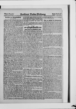 Berliner Volkszeitung vom 01.08.1919