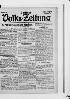 Berliner Volkszeitung vom 08.08.1919