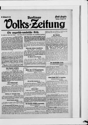 Berliner Volkszeitung vom 12.08.1919
