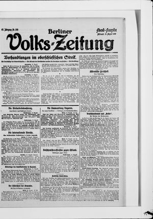 Berliner Volkszeitung vom 13.08.1919