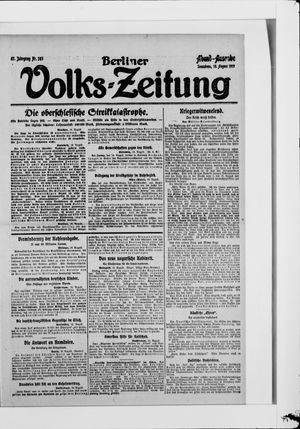 Berliner Volkszeitung vom 16.08.1919