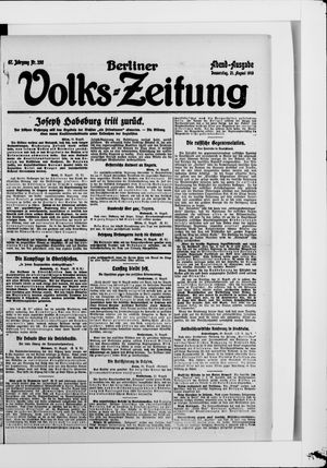 Berliner Volkszeitung vom 21.08.1919