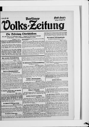Berliner Volkszeitung vom 22.08.1919