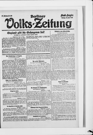 Berliner Volkszeitung vom 26.08.1919