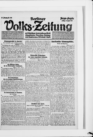 Berliner Volkszeitung vom 29.08.1919