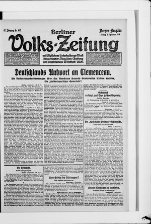 Berliner Volkszeitung vom 05.09.1919