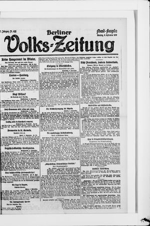 Berliner Volkszeitung vom 09.09.1919