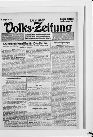Berliner Volkszeitung vom 14.09.1919